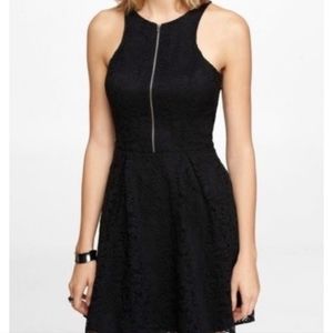 Express Lace Zipper Skater Dress Size 8